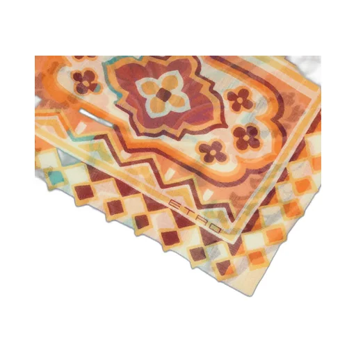 Paisley Printed Frayed Edge Scarf