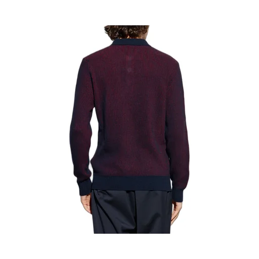 Striped Long-Sleeved Polo Shirt