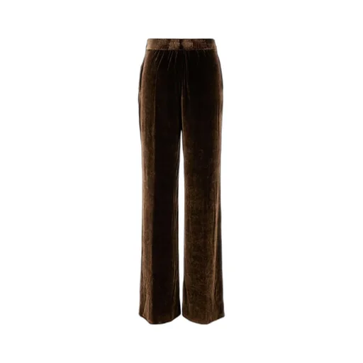 Wide-Leg Velvet Palazzo Trousers