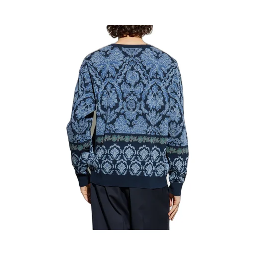 Decorative Pattern Crewneck Knitted Jumper