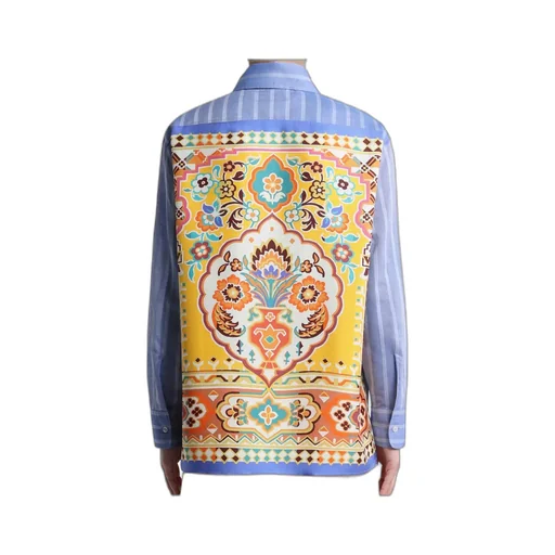 Graphic Printed Striped Shirt