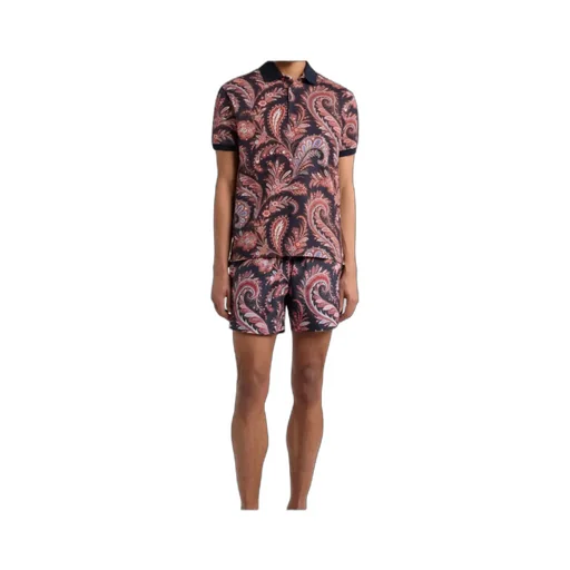 Floral Paisley Cotton Polo Shirt