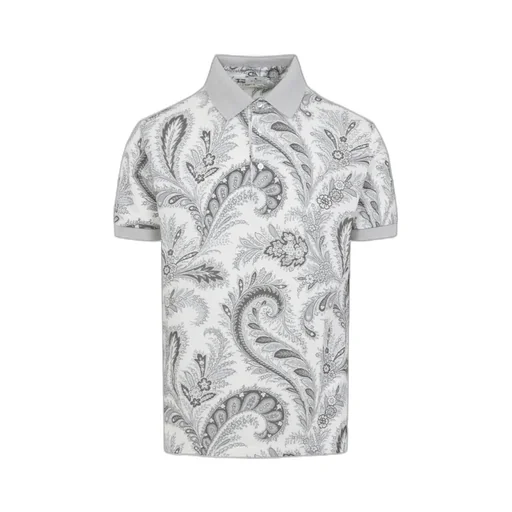 Floral Paisley Cotton Polo Shirt