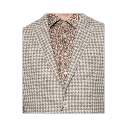 Houndstooth-Pattern Jacket