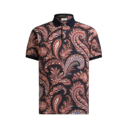 Floral Paisley Cotton Polo Shirt