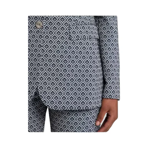 Single-Breasted Jacquard Jacket