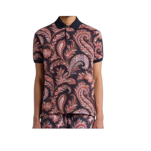 Floral Paisley Cotton Polo Shirt