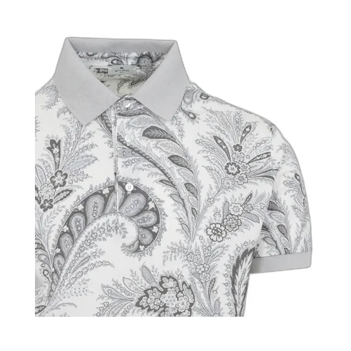Floral Paisley Cotton Polo Shirt