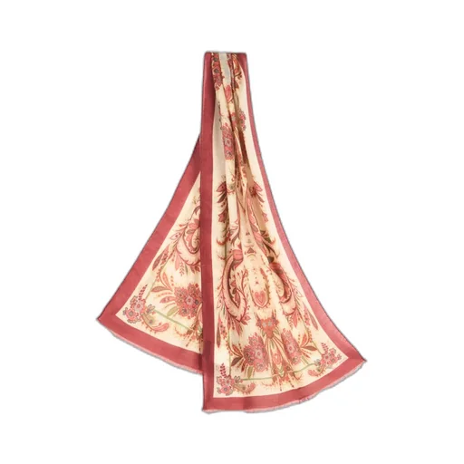 Paisley Printed Frayed Edge Scarf