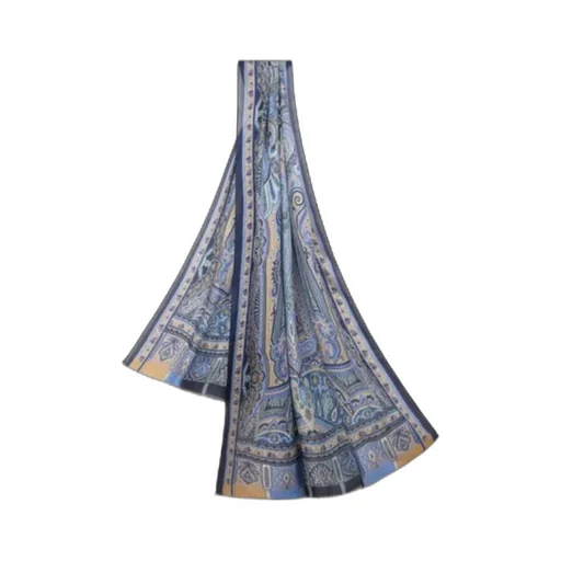 Paisley Printed Frayed-Edge Scarf