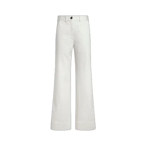 Straight-Cut Gabardine Trousers