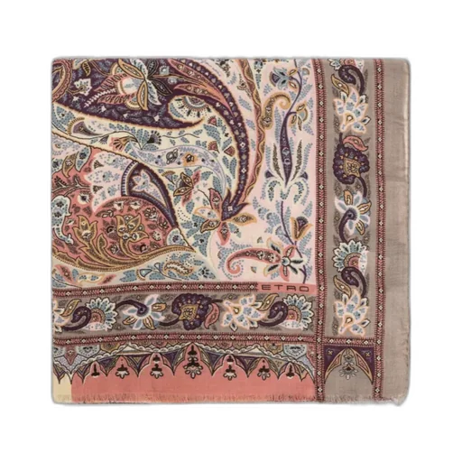 Paisley Print Frayed Edge Scarf