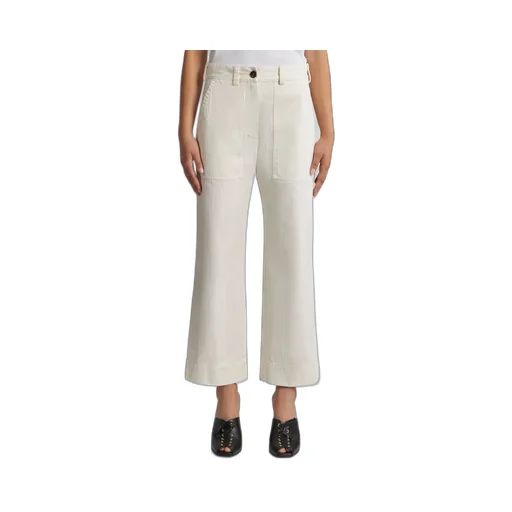 Straight-Cut Gabardine Trousers