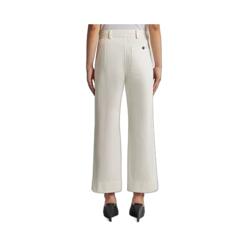 Straight-Cut Gabardine Trousers