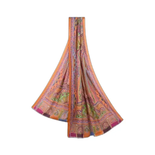 Paisley Printed Frayed Hem Scarf