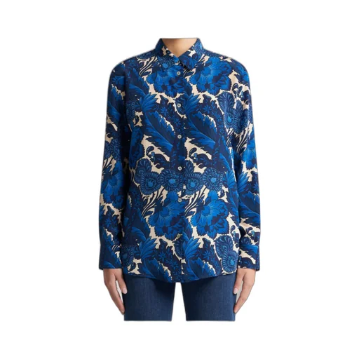 Floral Printed Long-Sleeved Shirt