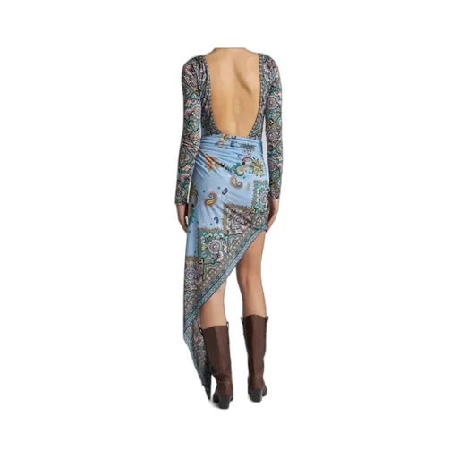 Asymmetric Dress With Print