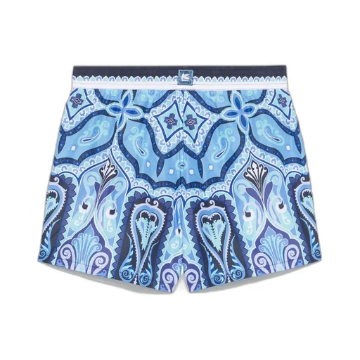 Paisley-Print Swim Shorts