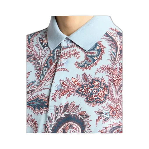 Floral Paisley Cotton Polo Shirt
