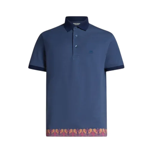 Paisley Motif-Adorned Polo Shirt