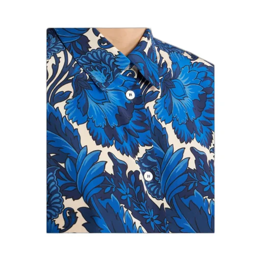 Floral Printed Long-Sleeved Shirt