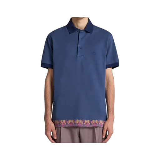 Paisley Motif-Adorned Polo Shirt