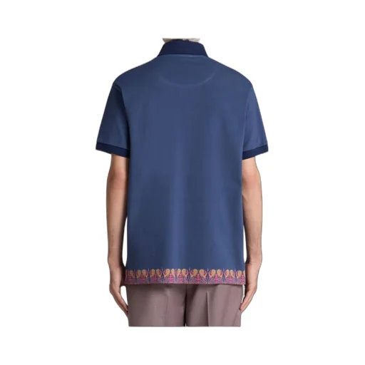 Paisley Motif-Adorned Polo Shirt