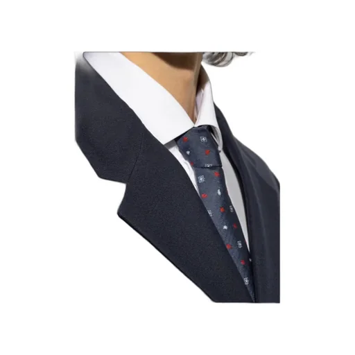 Floral Logo Embroidered Pointed-Tip Tie