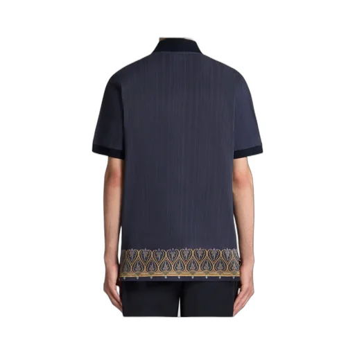 Striped Short Sleeved Polo Shirt