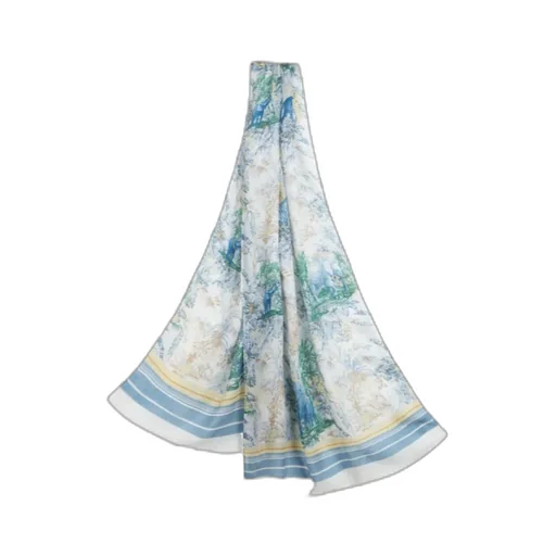 Wool And Silk Scarf With Design
