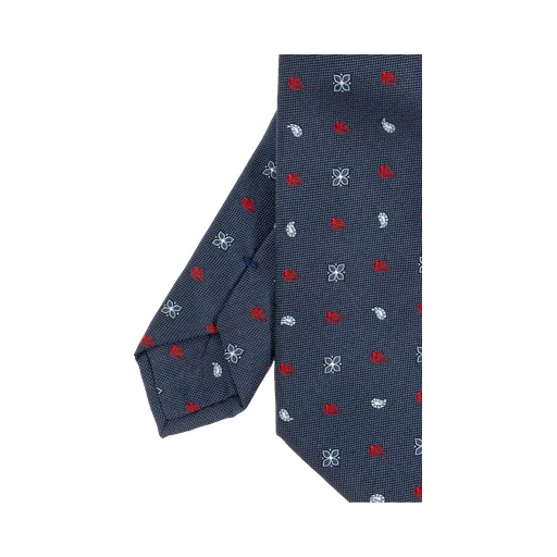 Floral Logo Embroidered Pointed-Tip Tie