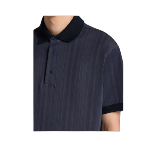 Striped Short Sleeved Polo Shirt