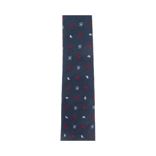 Floral Logo Embroidered Pointed-Tip Tie