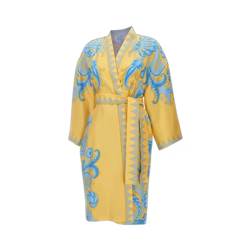 Printed Satin Kimono