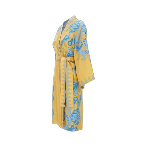Printed Satin Kimono
