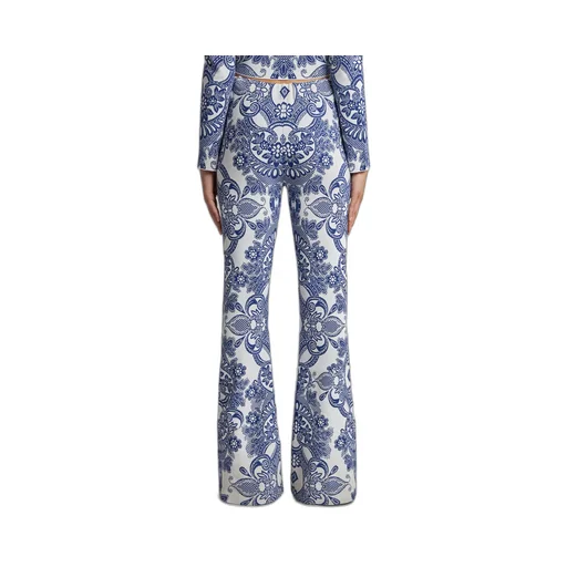 Lace-Motif Knit Trousers