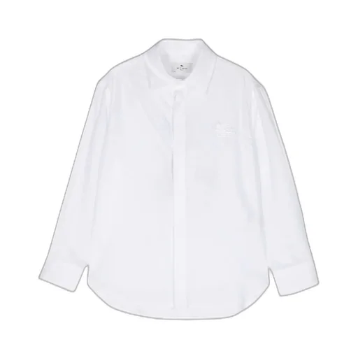 Pegaso-Embroidered Button-Up Shirt