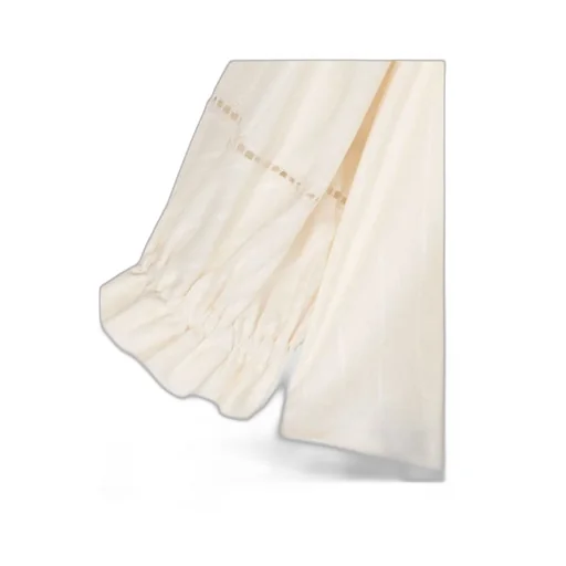 Ruffled Band-Collar Blouse