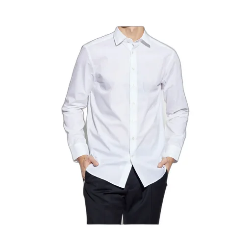 Buttoned Curved Hem Shirt