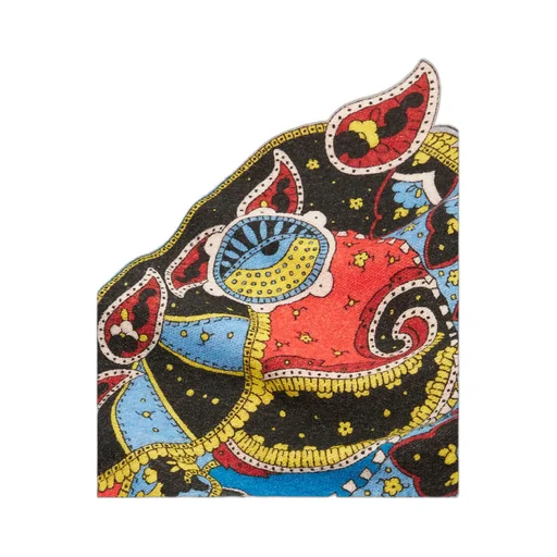 Home Logo Detailed Color-Block Blanket