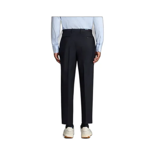 Carrot-Leg Wool Trousers