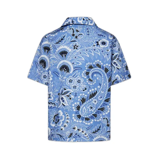 All-Over Printed Straight Hem Shirt