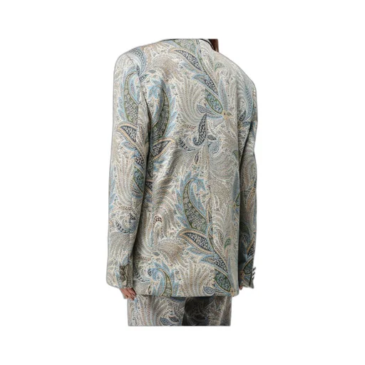 Double Breasted Paisley Jacquard Jacket