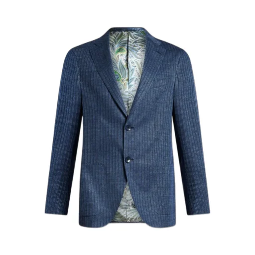 Linen-Blend Jersey Blazer