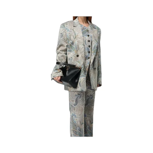 Double Breasted Paisley Jacquard Jacket