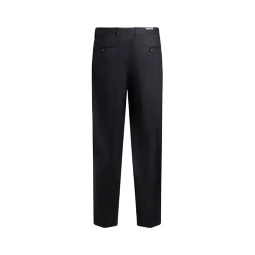 Carrot-Leg Wool Trousers
