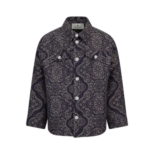 Jacquard Pattern Shirt Jacket