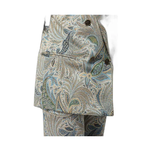 Double Breasted Paisley Jacquard Jacket