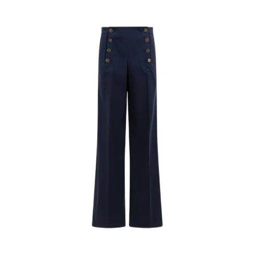 Button Detailed Plazzeo Pleated Pants