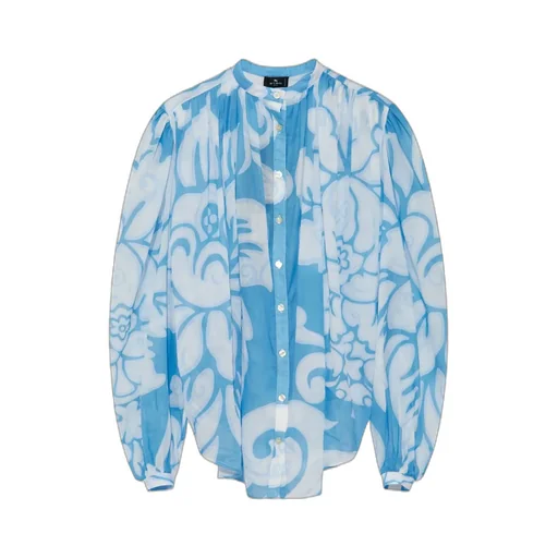Pleat Detailed Printed Blouse